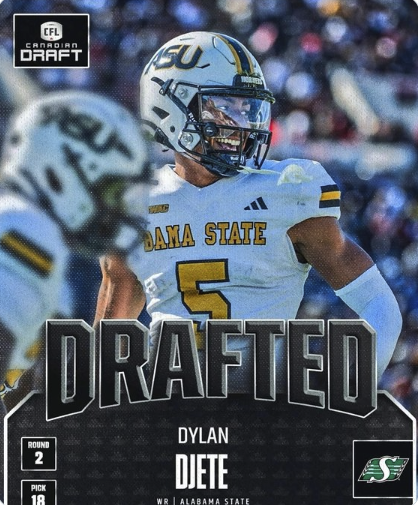 Alabama State football receiver Dylan Djete selected in 2026 CFL Draft